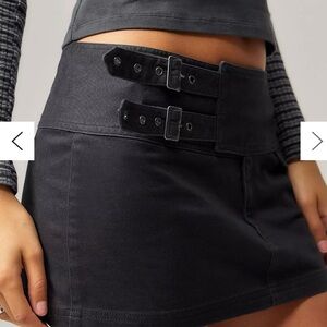 Bench Black Double-Belted Mini Skirt